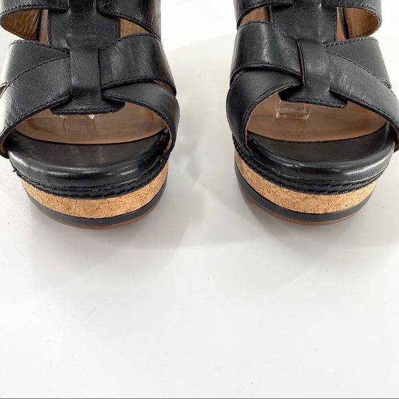 Clark’s Zia Tower Black Platform Wedges NEW - Picture 6 of 10